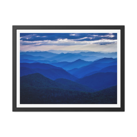 Bluescape - Serene Mountain Landscape Framed Poster – Perfect Wall Art for Nature Lovers