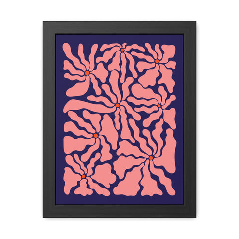 Florish 2 - Floral Abstract Framed Poster – Modern Wall Art for Home Décor