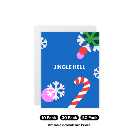 “Jingle Hell” Holiday Greeting Card — Christmas / Holiday Greeting Card - Illustrated, Modern