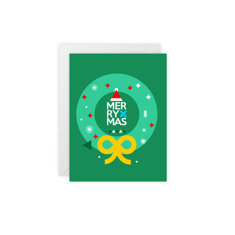 "Merry XMas" Holiday Greeting Card — Christmas / Holiday Greeting Card - Illustrated, Modern