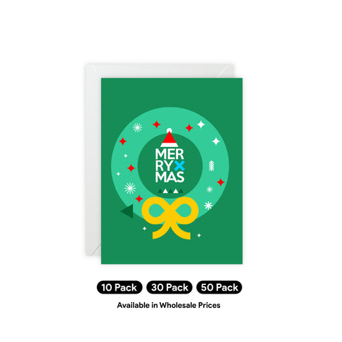 "Merry XMas" Holiday Greeting Card — Christmas / Holiday Greeting Card - Illustrated, Modern