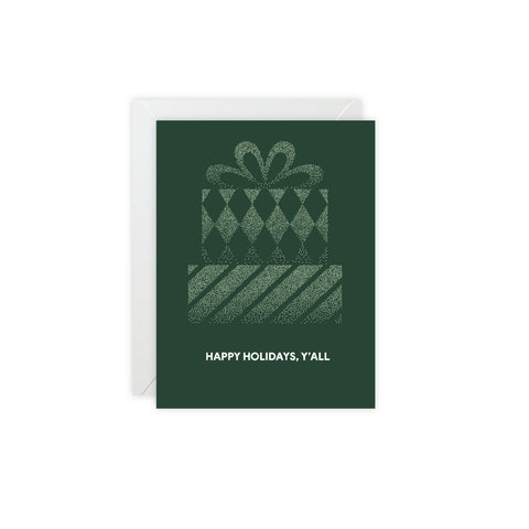’Happy Holidays, Y’all’ Greeting Card — Christmas / Holiday Greeting Card - Illustrated, Modern