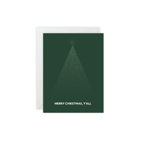 'Merry Christmas, Y'all' Greeting Card – Christmas / Holiday Greeting Card - Illustrated, Modern