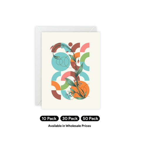 Floral Greeting Card — Any Ocassion Greeting Card - Illustrated, Beautiful, Modern