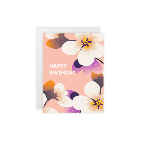 Floral Birthday Greeting Cards — Birthday Greeting Card - Illustrated, Floral, Modern
