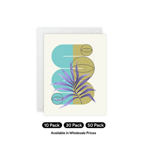 Botanical Greeting Card — Abstract Greeting Card - Illustrated, Beautiful, Modern