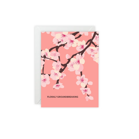 Cherry Blossom Greeting Cards — Abstract / Floral Greeting Card - Illustrated, Beautiful, any occasion