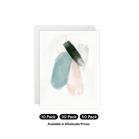 Brushstrokes - Greeting Card — Any Ocassion Greeting Card - Illustrated, Beautiful, Modern