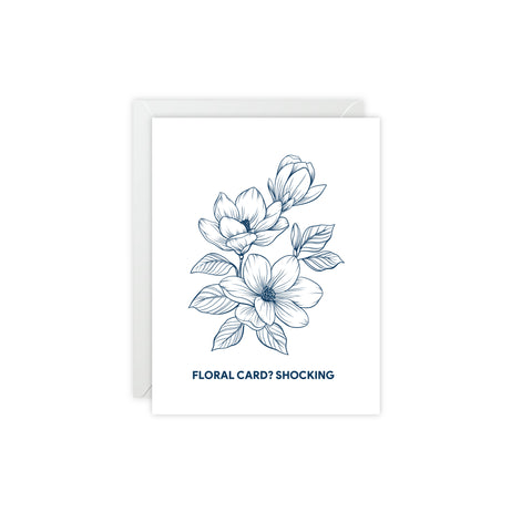'Floral Card? Shocking' Greeting Card — Floral Greeting Card - Illustrated, Modern