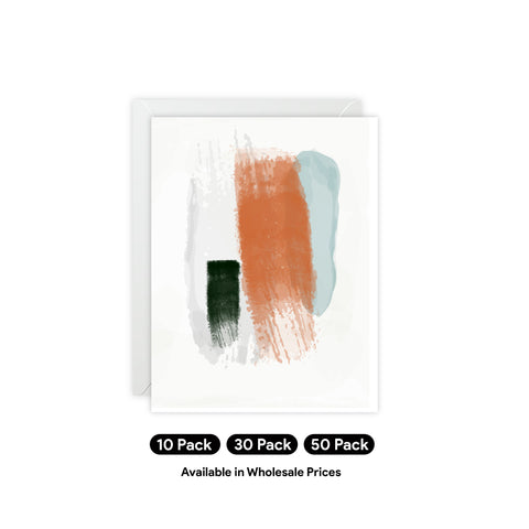Brushstroke Greeting Cards — Abstract Greeting Card - Illustrated, Beautiful, any occasion