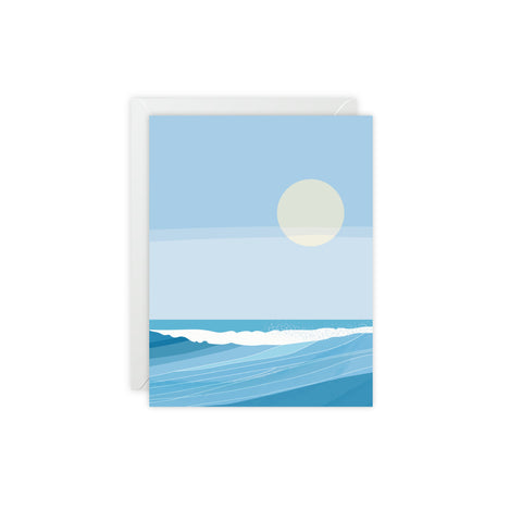 Ocean Wave Greeting Card — Abstract Greeting Card - Illustrated, Beautiful, any occasion