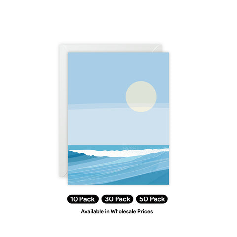 Ocean Wave Greeting Card — Abstract Greeting Card - Illustrated, Beautiful, any occasion