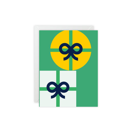Gift Box Greeting Cards — Christmas / Holiday Greeting Card - Illustrated, Modern