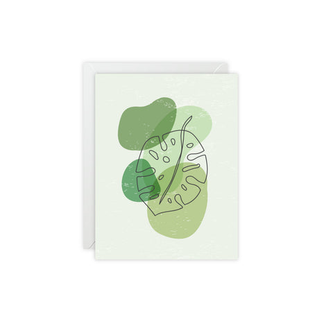 Monstera Greeting Card — Abstract / Botanical Greeting Card - Illustrated, Beautiful, Modern
