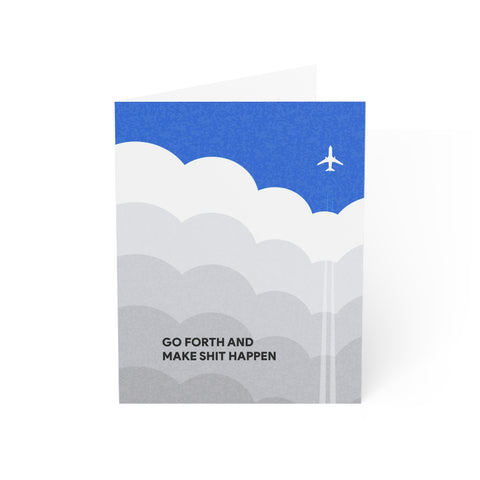 Go forth and make Sh*t happen - Motivational Greeting Card — Abstract Greeting Card - Illustrated, Beautiful, any occasion