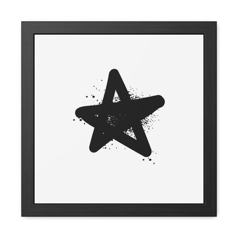 Graffiti 1 - Minimalist Star Wall Art - Framed Poster for Modern Decor