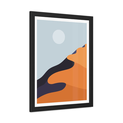 Desert Sun 1 - Modern Desert Landscape Framed Poster - Minimalist Art for Home Decor