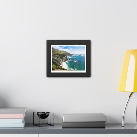 Rocky Coast - Serenity Framed Poster - Ocean View Wall Art for Beach Lovers