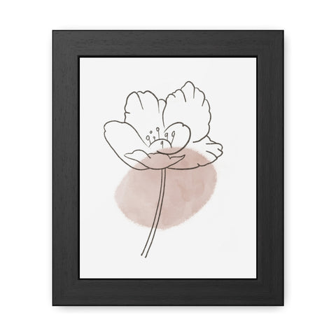 Fall 2 - Elegant Floral Framed Poster - Minimalist Decor for Modern Homes