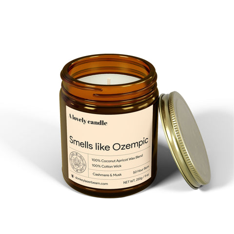 Smells Like Ozempic - Cashmere and Musk Scented Soy Candle, 9oz