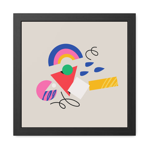 Cluster 3 - Abstract Framed Poster Art - Modern Decor for Home & Office