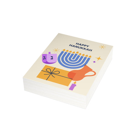 Hanukkah Greeting Cards – Hanukkah / Holiday Greeting Card - Illustrated, Modern
