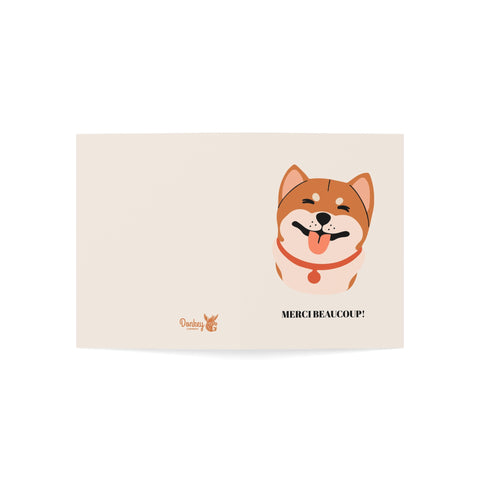 Merci Beaucoup! Thank you (Shiba Inu) - Greeting Card