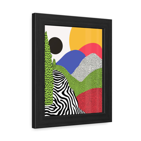 Cristobal 4 - Colorful Landscape Framed Poster - Modern Wall Art for Home Decor