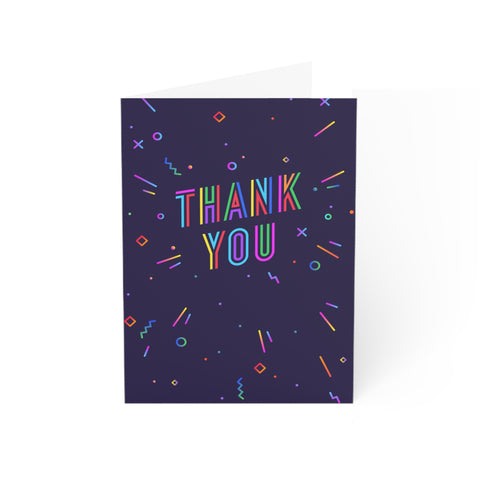 Thank you (Neon Fireworks) - Greeting Card