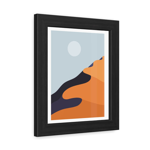 Desert Sun 1 - Modern Desert Landscape Framed Poster - Minimalist Art for Home Decor