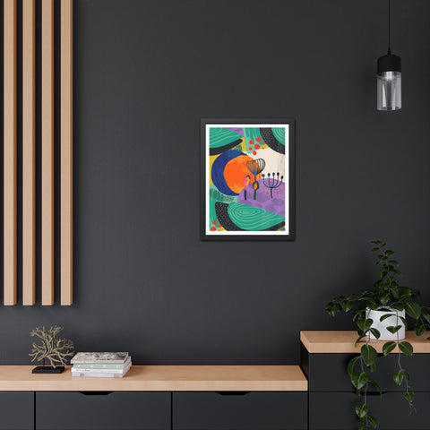 Ericsson 3 - Abstract Framed Poster - Colorful Contemporary Wall Art