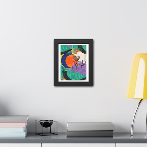 Ericsson 3 - Abstract Framed Poster - Colorful Contemporary Wall Art