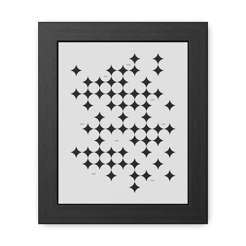 Gridlock 3 - Modern Geometric Framed Poster Art - Minimalist Home Decor