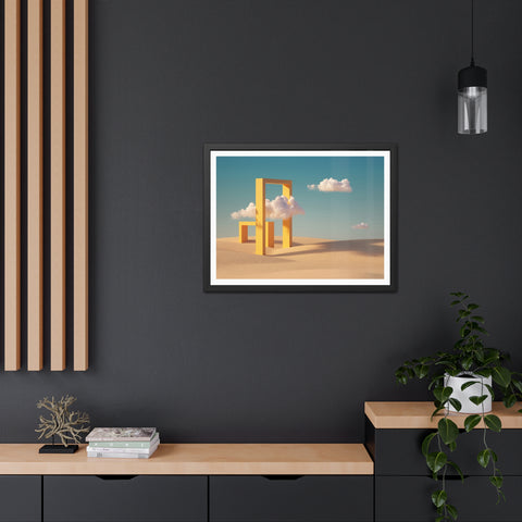 The Gate - Minimalist Desert Framed Poster - Modern Wall Art for Home Decor