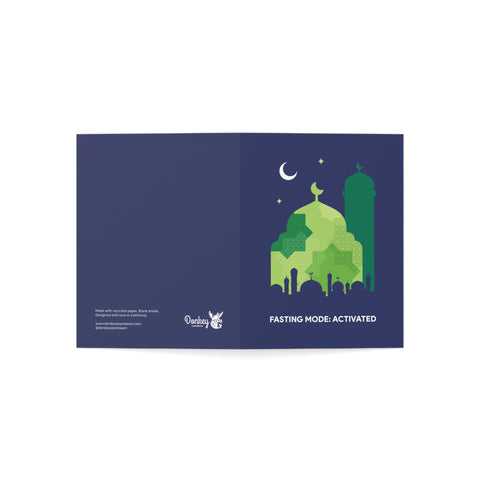 Ramadan  "Fasting Mode: Activated" Greeting Card — Ramadan / Holiday Greeting Card - Illustrated, Modern