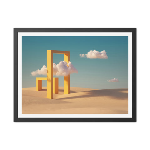 The Gate - Minimalist Desert Framed Poster - Modern Wall Art for Home Decor