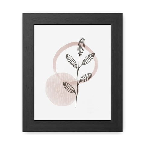 Fall 3 - Minimalist Floral Framed Poster - Modern Wall Art for Home Decor
