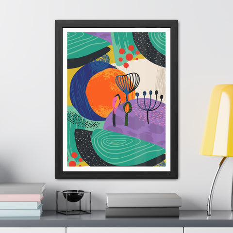 Ericsson 3 - Abstract Framed Poster - Colorful Contemporary Wall Art