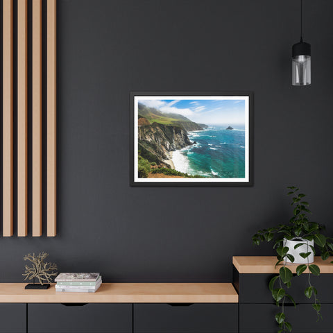 Rocky Coast - Serenity Framed Poster - Ocean View Wall Art for Beach Lovers