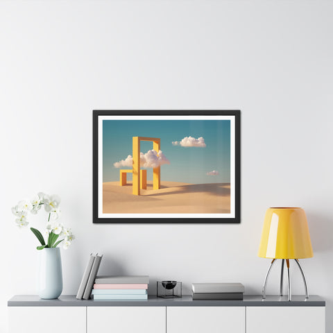 The Gate - Minimalist Desert Framed Poster - Modern Wall Art for Home Decor