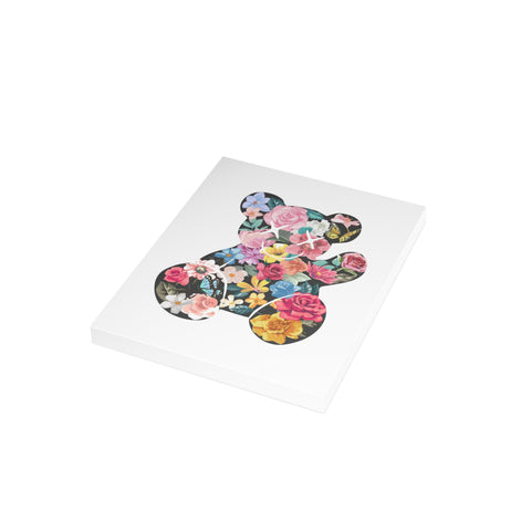 Floral Teddy Bear Greeting Card — Friendship / Best Friend Greeting Card - Illustrated, Modern, any occasion