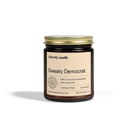 Sweaty Democrat - Cashmere and Musk Scented Soy Candle, 9oz