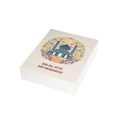 Eid Mubarak Greeting Card — Eid al-Fitr / Holiday Greeting Card - Illustrated, Modern