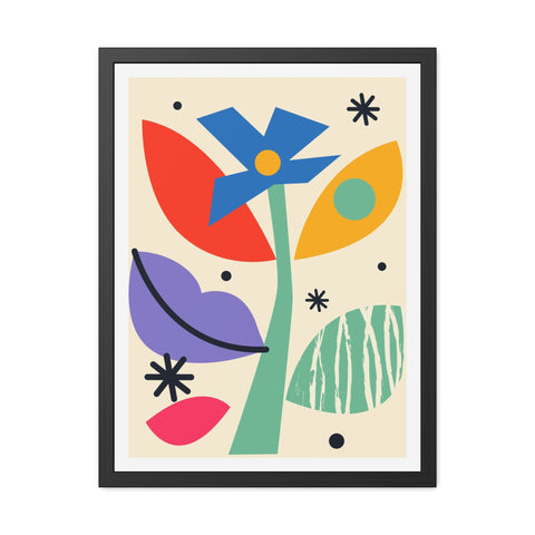 Kurian 11 - Vibrant Floral Framed Poster - Modern Wall Art for Home Décor