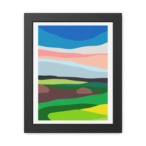 Scapes 1 - Modern Framed Landscape Posters - Colorful Abstract Wall Art for Home Decor