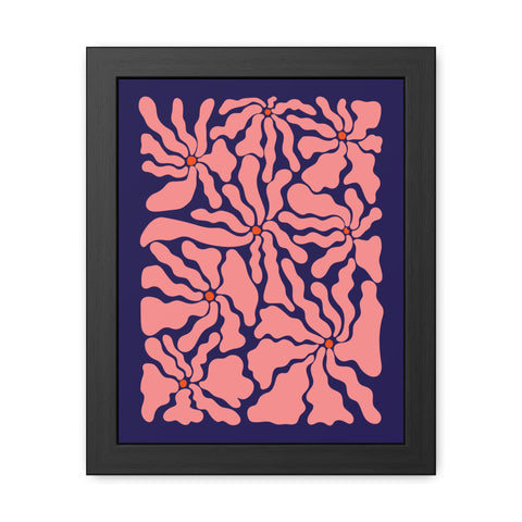 Florish 2 - Floral Abstract Framed Poster – Modern Wall Art for Home Décor