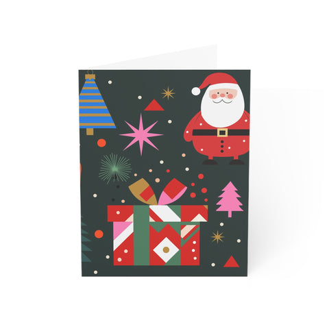 Festive Santa & Gifts Holiday Card – Christmas / Holiday Greeting Card - Illustrated, Funny, Snarky, Modern