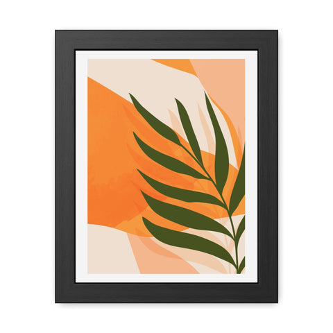 Agora 4 - Tropical Leaf Framed Poster | Modern Wall Art for Home Decor
