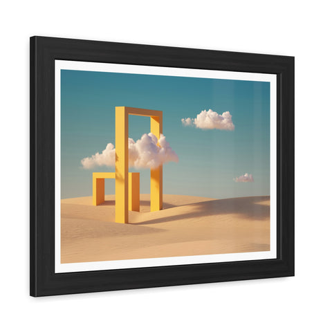 The Gate - Minimalist Desert Framed Poster - Modern Wall Art for Home Decor