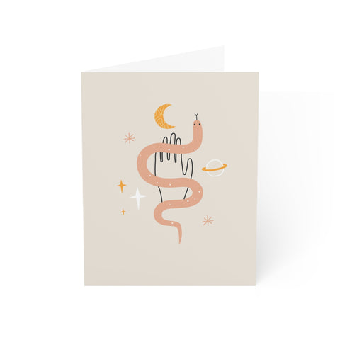 Mystic Snake Greeting Card – Abstract Greeting Card - Illustrated, Beautiful, any occasion